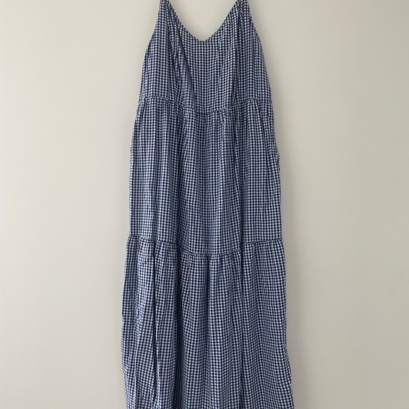 Blue Gingham Maxi Dress - Picture 1 of 4